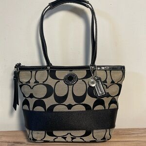 Coach Vintage Signature Canvas Stripe Bag